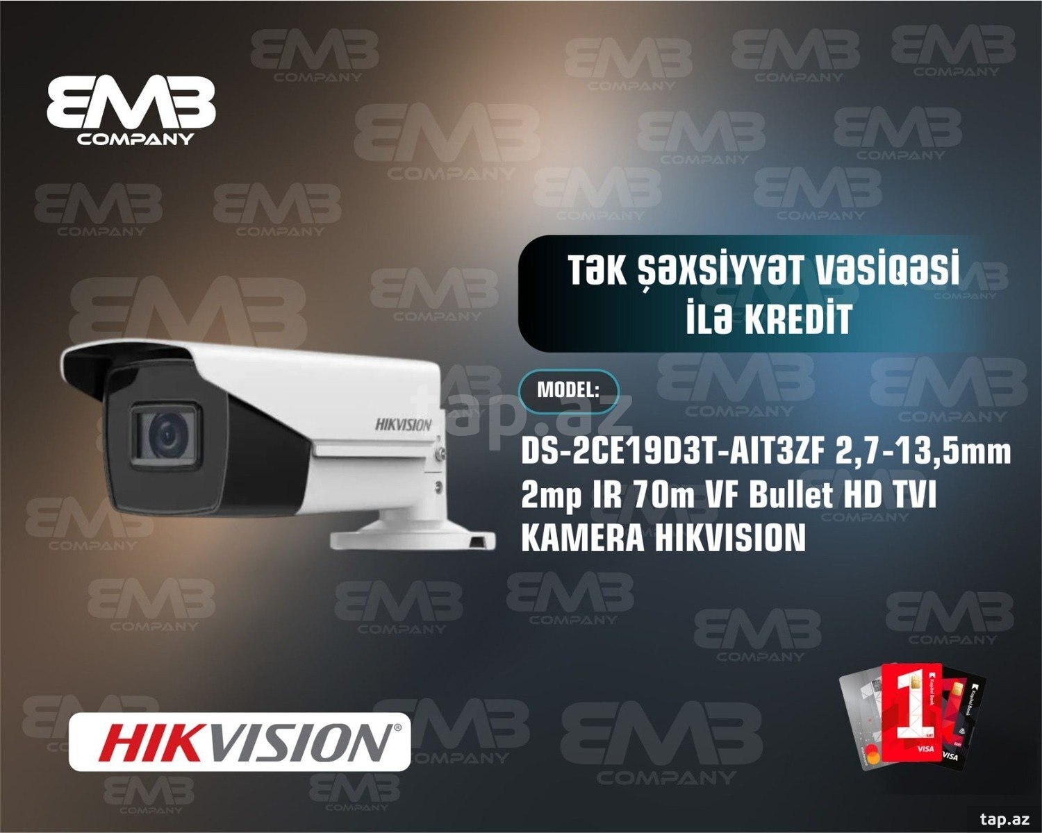 DS-2CE19D3T-AIT3ZF 2.7-13.5mm 2MP IR 70m