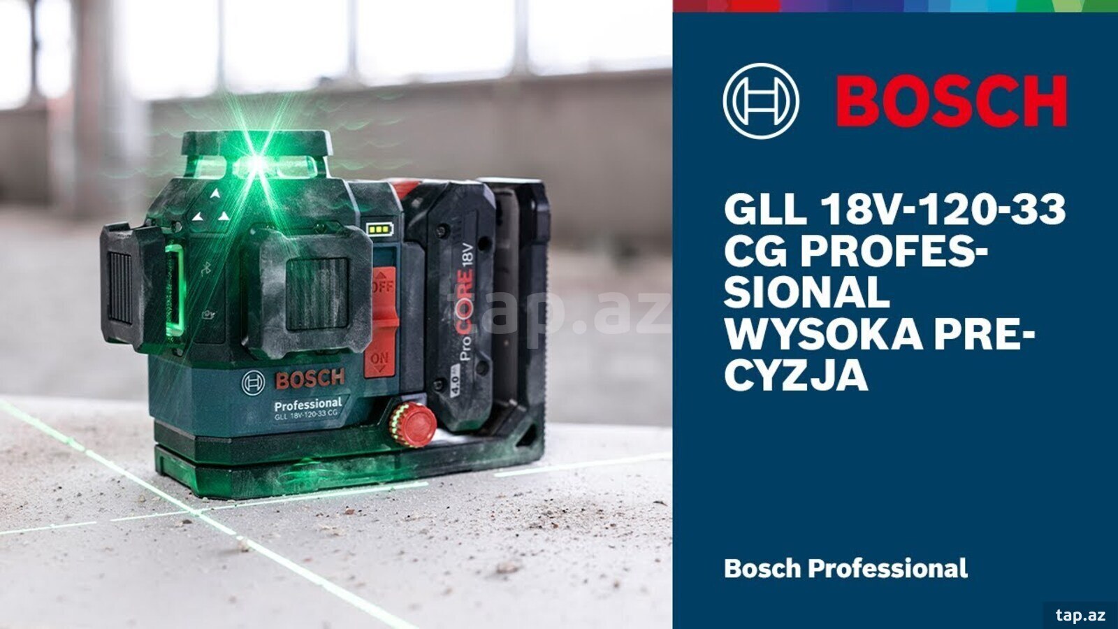Bosch GLL 18V-120-33 CG+DK20 lazer tərəzi (2)