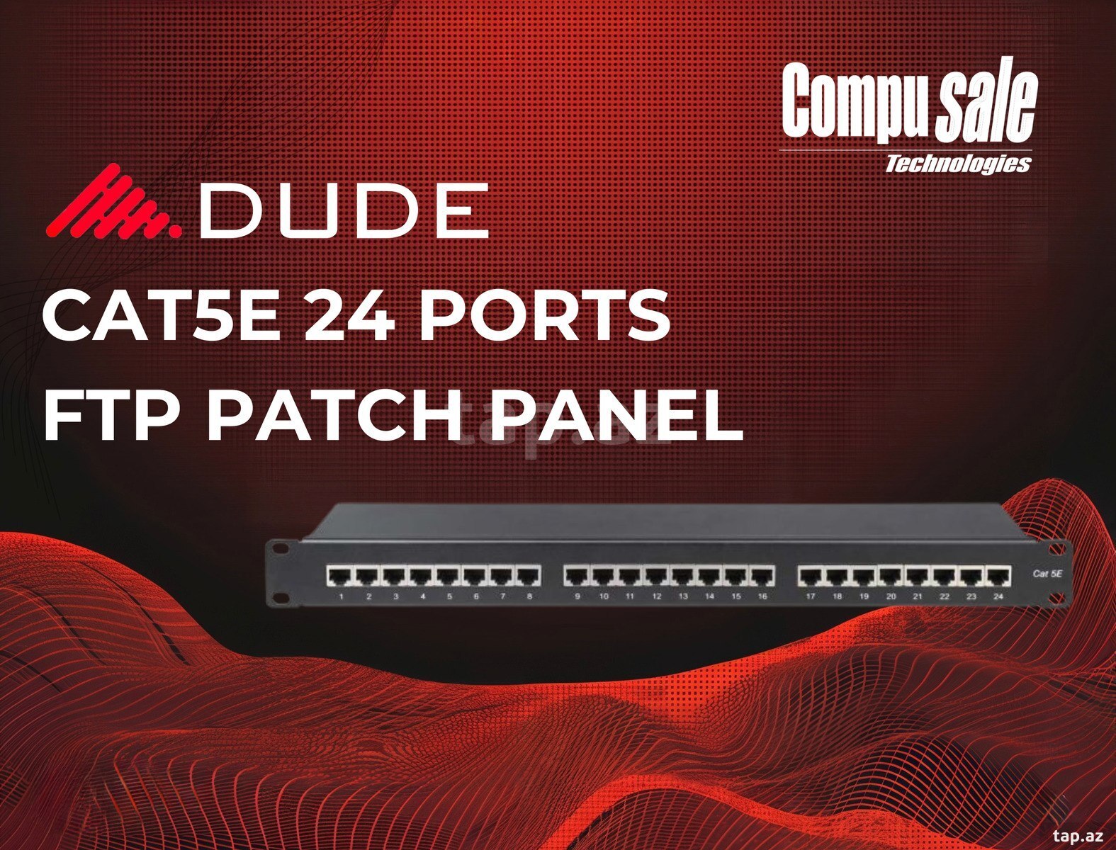 DUDE Patch Panel CAT5E 24 port FTP