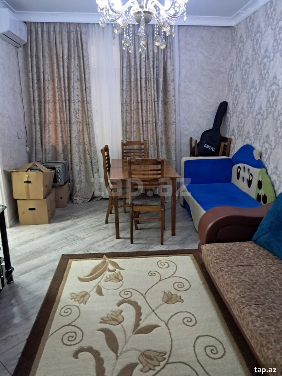 2-otaqlı mənzil kirayə verilir, Nəsimi r., 45 m²
