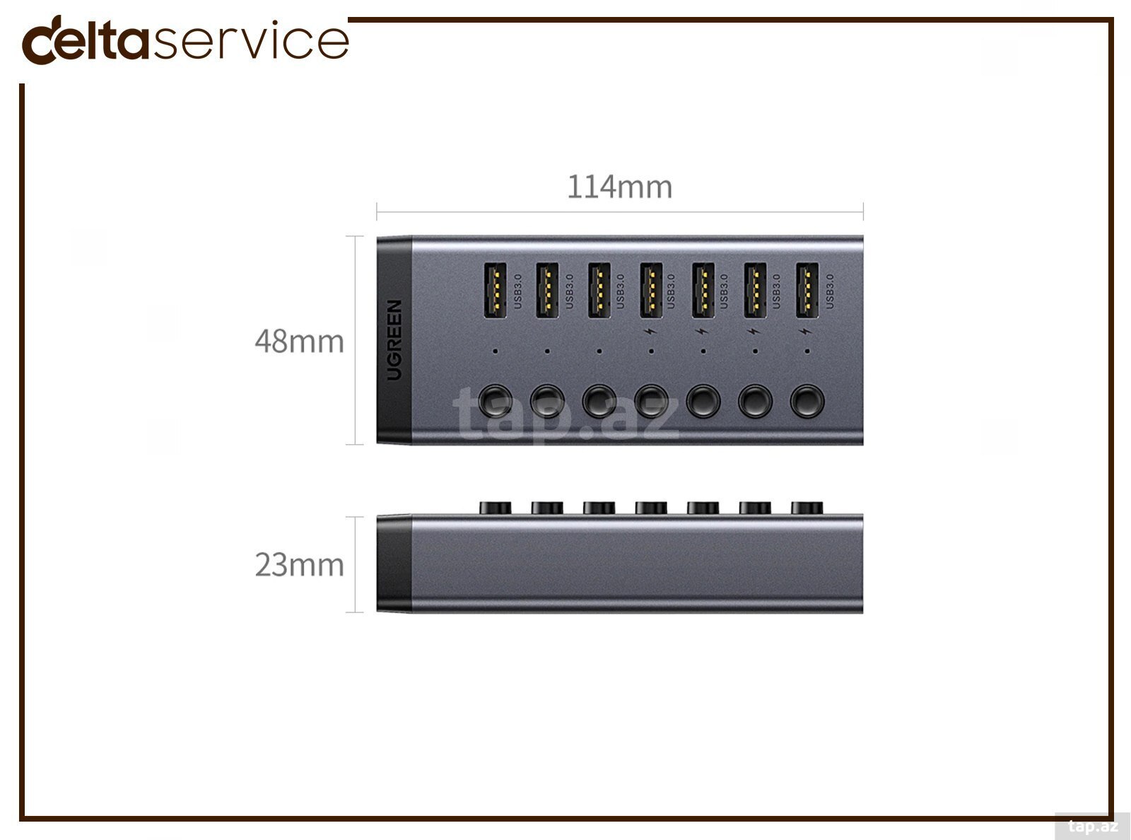 USB adapter UGREEN Powered USB 3.0 7-Port  (2)