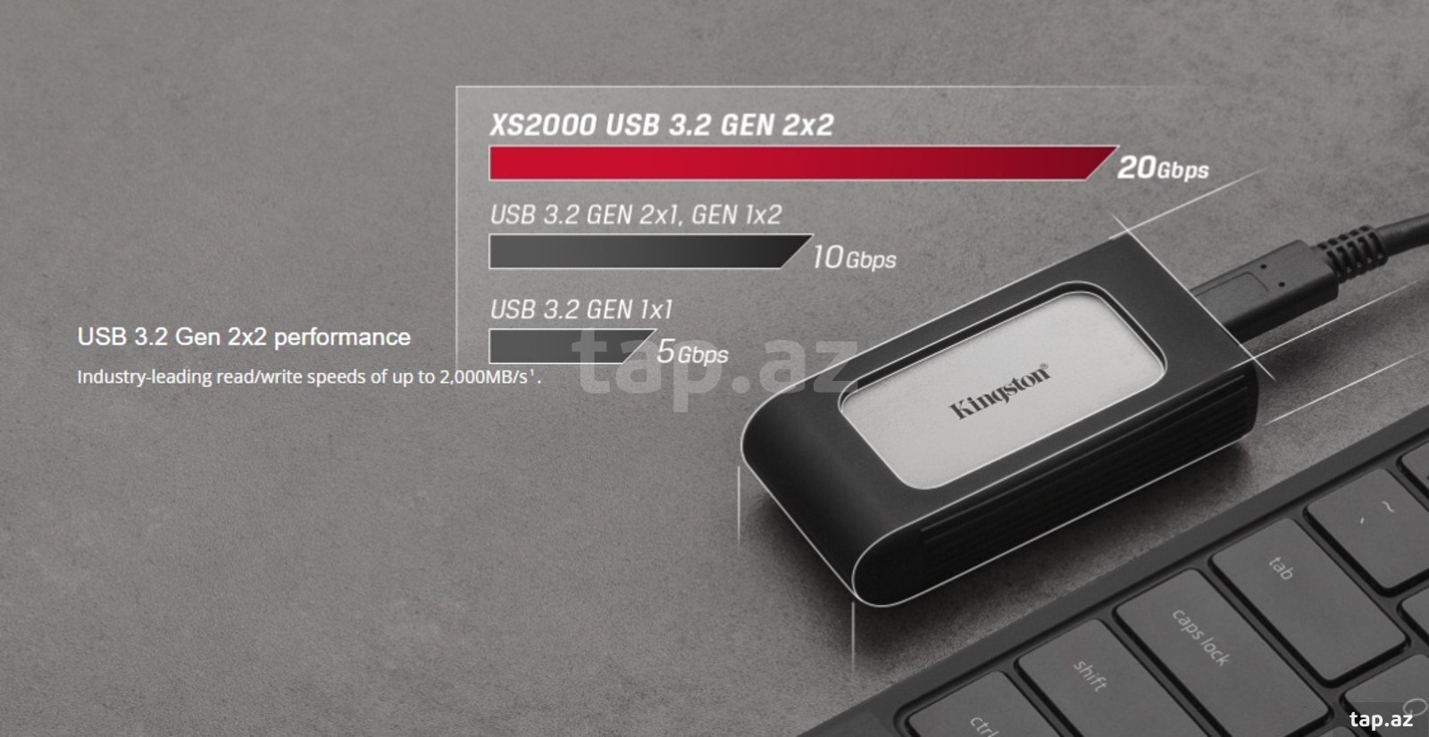 SSD External Kingston 2TB XS2000 2000Mbps (3)
