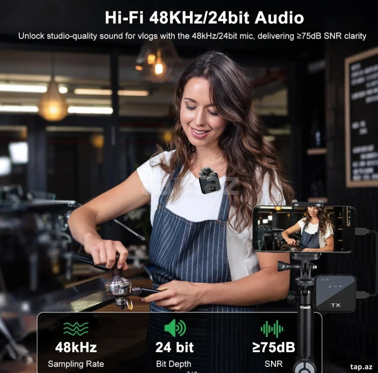 Wireless cüt yaxa mikrofonu 3in1 (6)