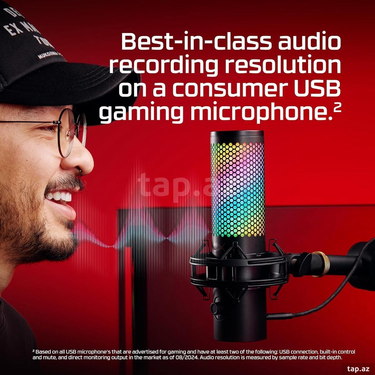 Mikrofon RGB HyperX Quadcast 2 S Gaming (9A273AA)  (9)