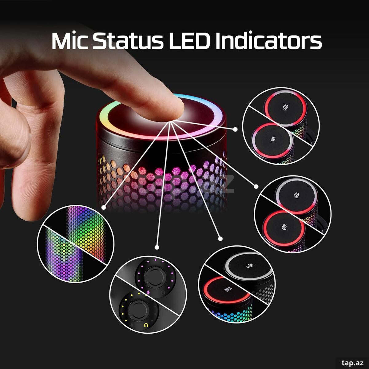 Mikrofon RGB HyperX Quadcast 2 S Gaming (9A273AA)  (3)