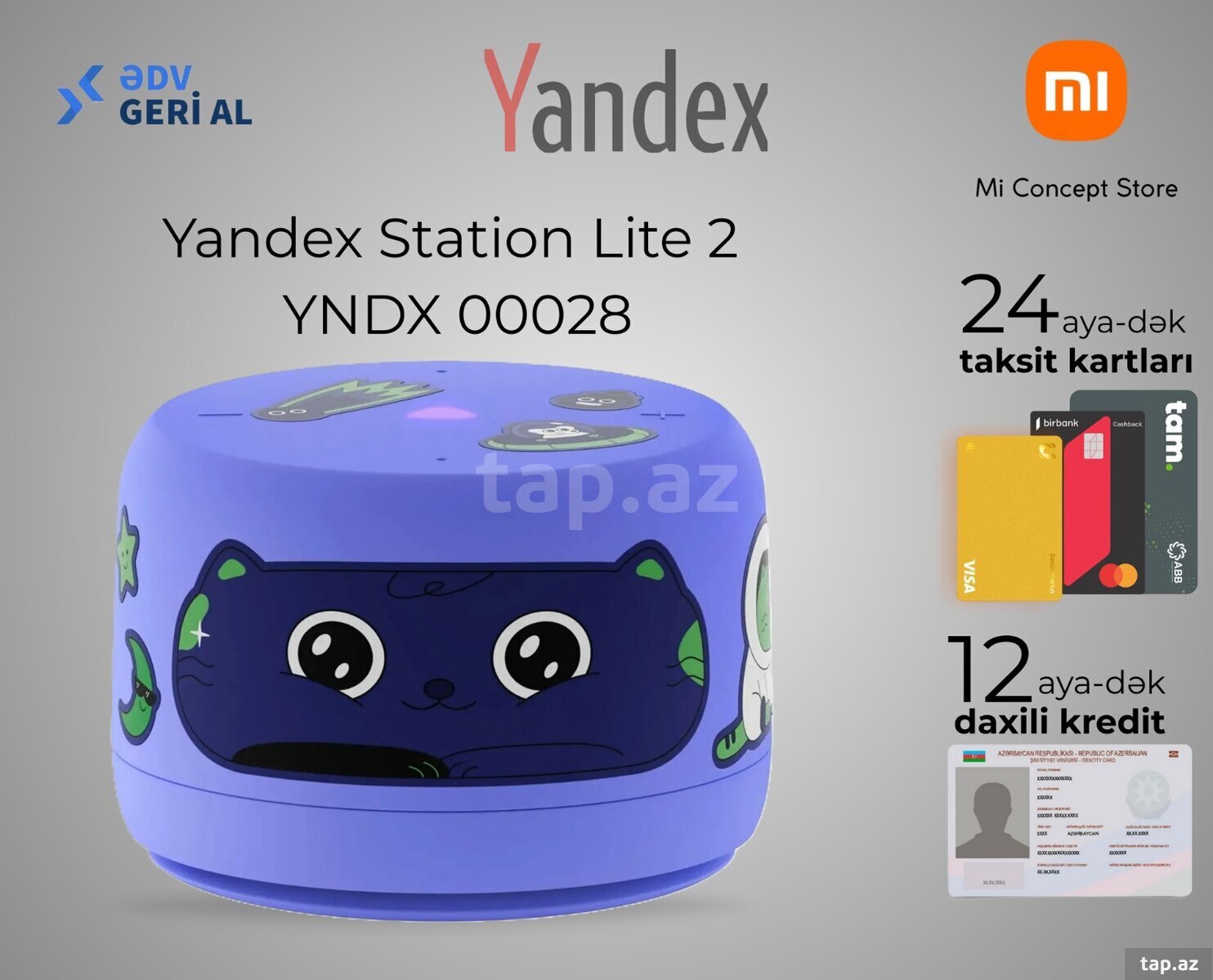 Ağıllı dinamik Yandex Station Lite 2 Violet 0028