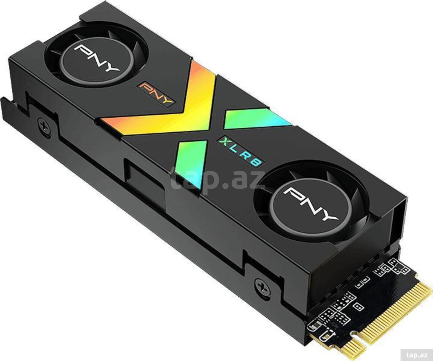 PNY XLR8 Gaming Epic-X RGB 1TB PCIe Gen5 x4 NVMe M.2 SSD UP to11500 / 8500 MB/s with RGB Dual Fan  (4)