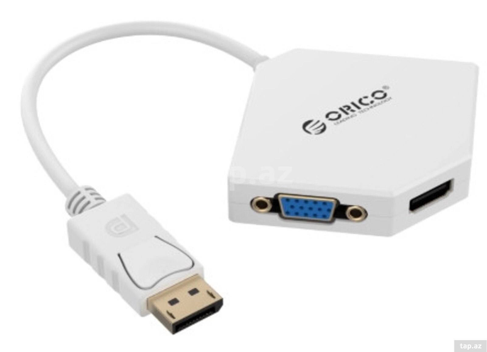 Convertor ORICO-DPT-HDV3-WH DisplayPort to HDMI:1920×1080 @ 60 Hz+ DVI:1920×1080 @ 60 Hz+ VGA: 1
