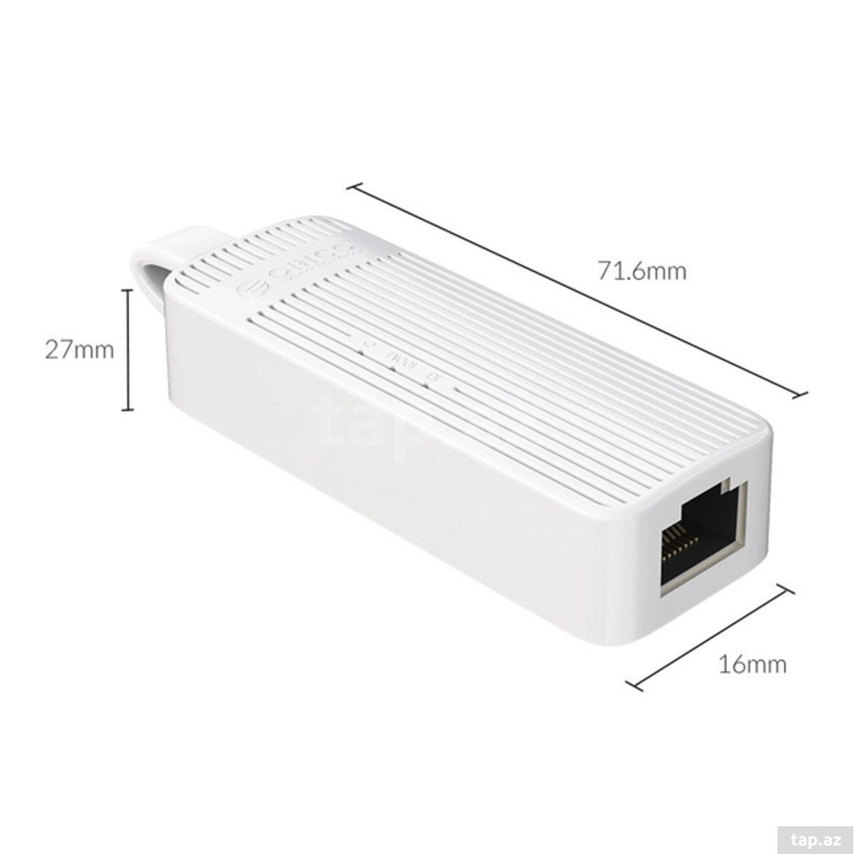 Conventor ORICO-UTK-U2-WH-BP USB 2.0 to RJ45 Ethernet (10/100 Mbps) (4)