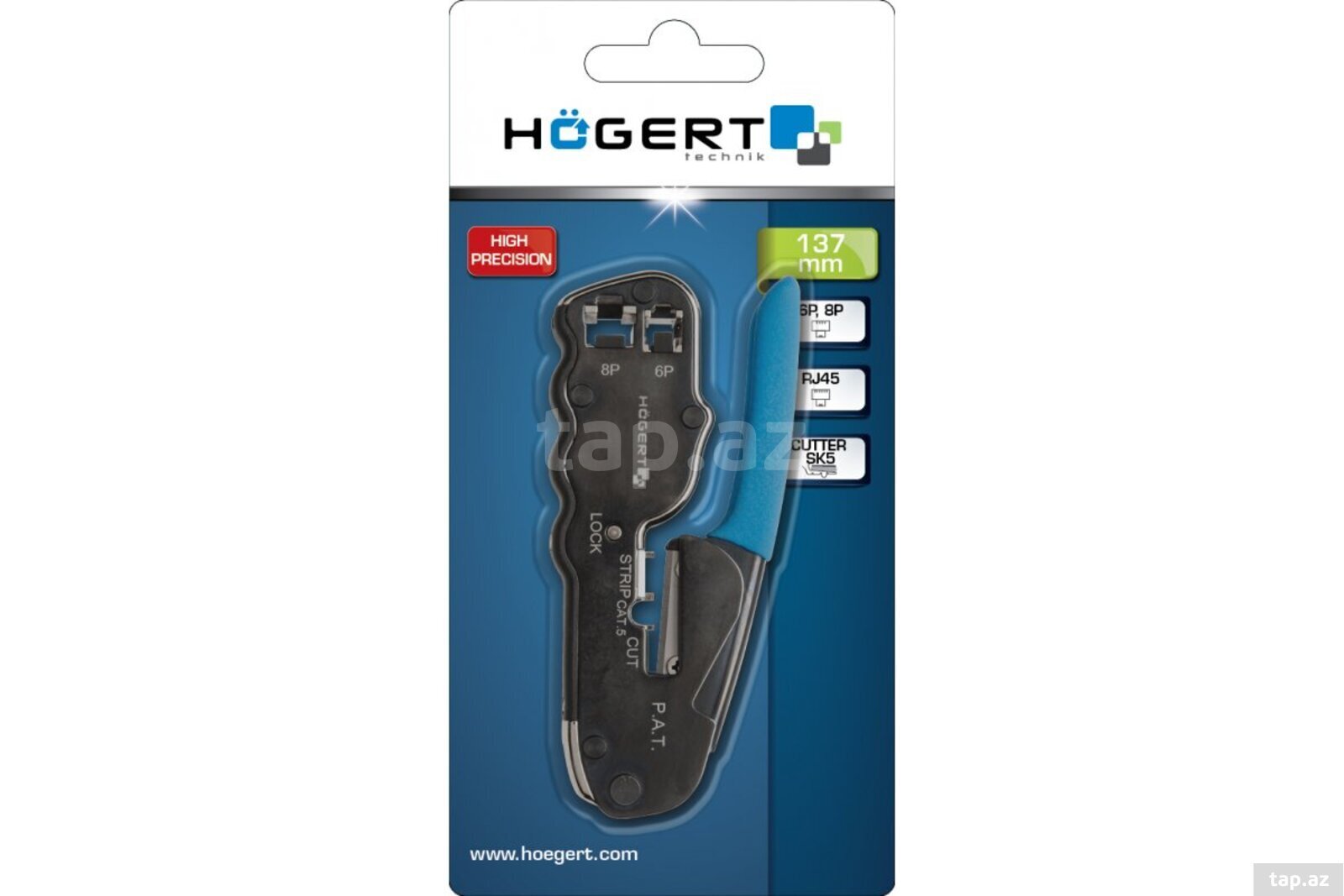 Konnektor sıxacı Högert HT1P172 (6P, 8P, RJ45) (2)