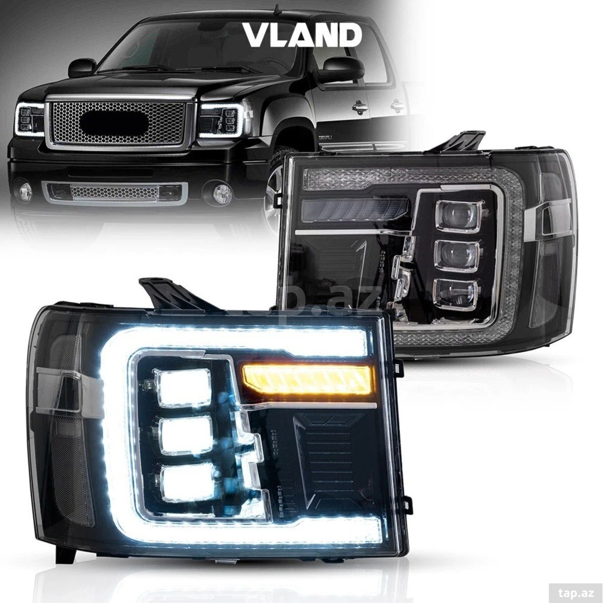 GMC Sierra 2007-13 led fara dəsti