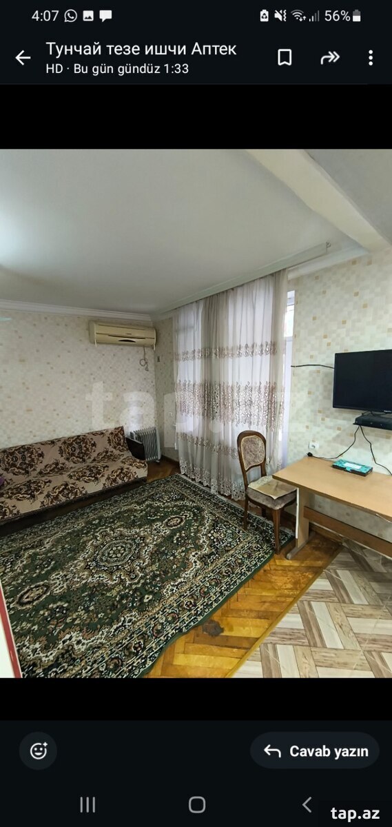1-otaqlı mənzil kirayə verilir, Gəncə ş., 62 m² (9)