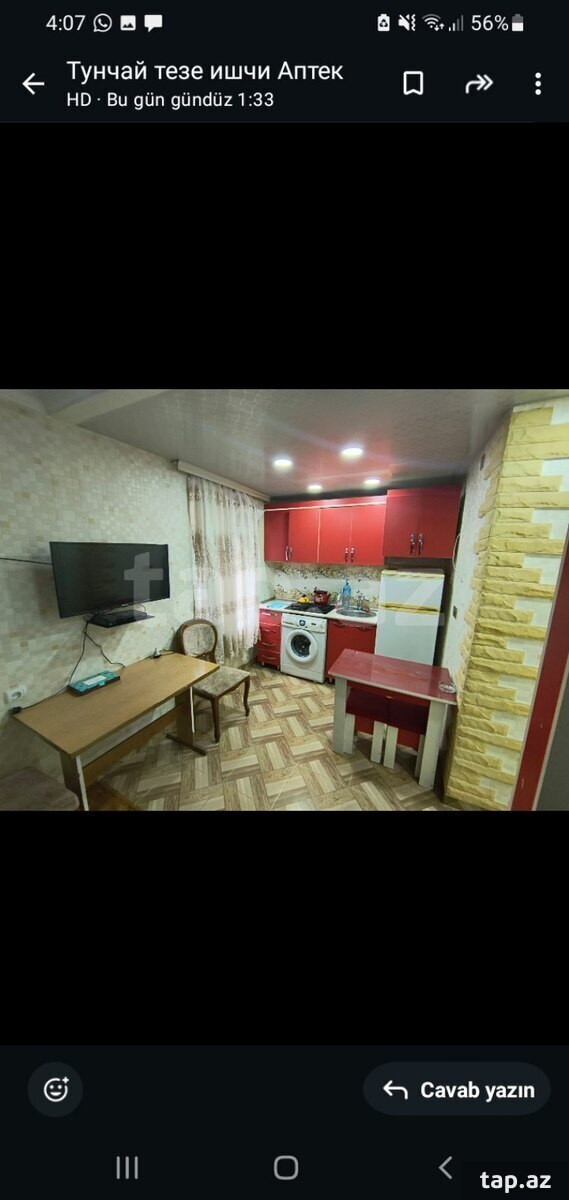 1-otaqlı mənzil kirayə verilir, Gəncə ş., 62 m² (11)
