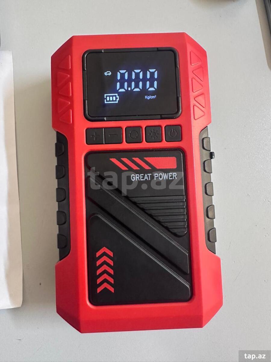 Jump Starter avtomobil cərəyan ötürücü naqil başlığı və nasosu