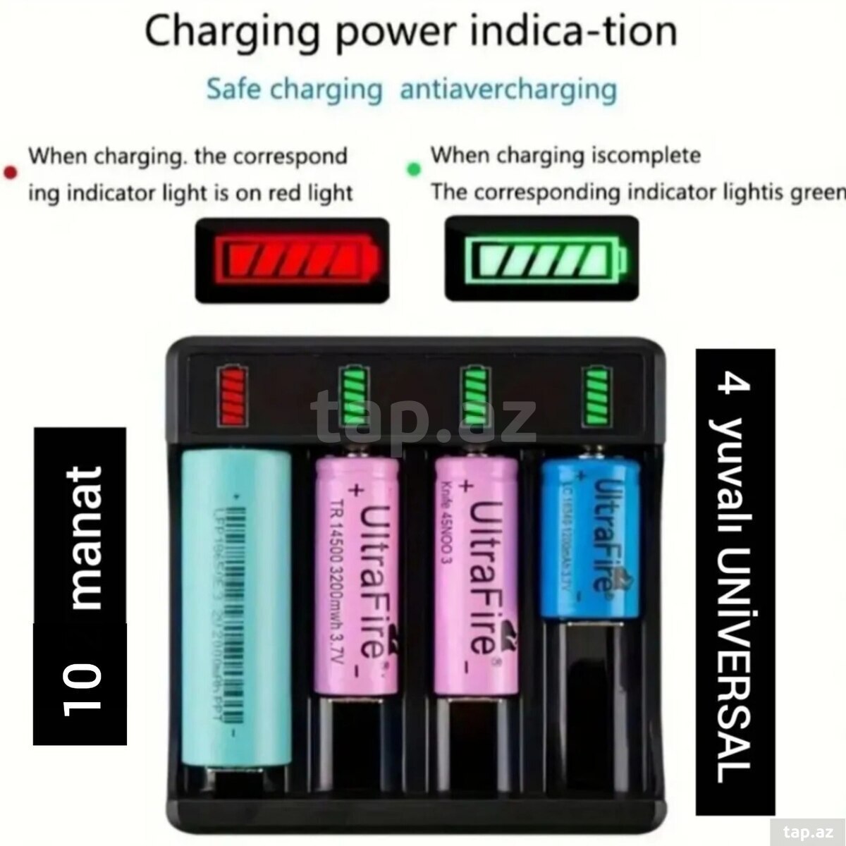 USB - AA/AAA batareya doldurma cihazı (7)