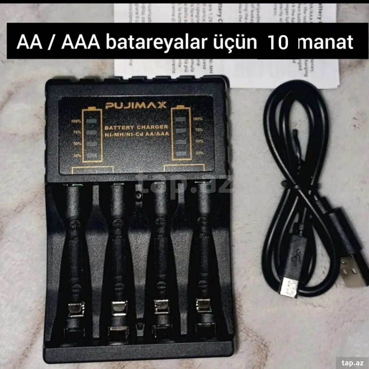 USB - AA/AAA batareya doldurma cihazı (6)