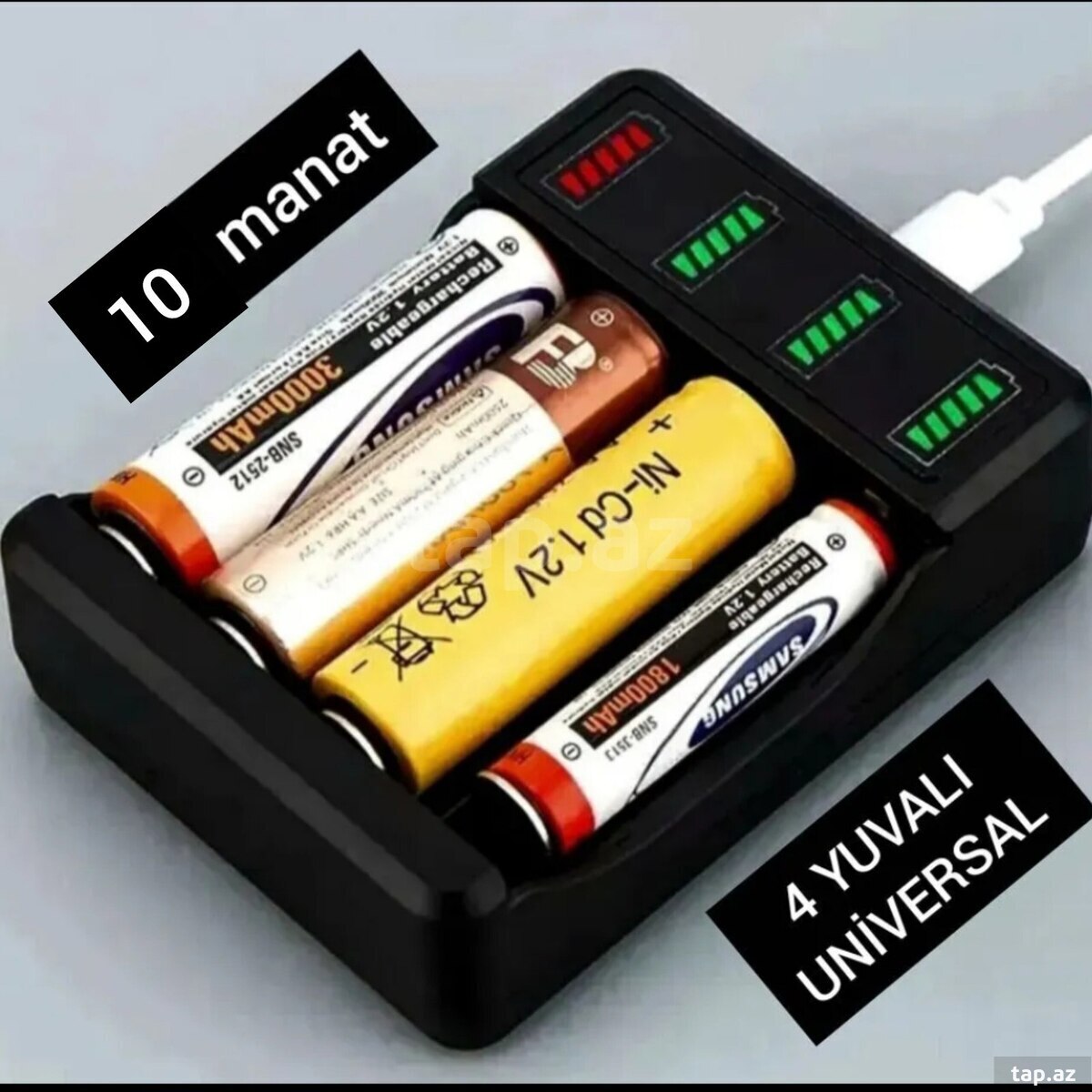 USB - AA/AAA batareya doldurma cihazı (9)