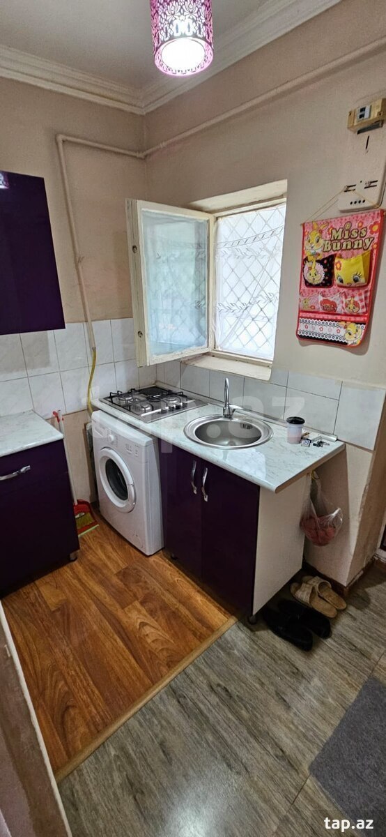 1-otaqlı mənzil kirayə verilir, Nərimanov m., 25 m² (4)