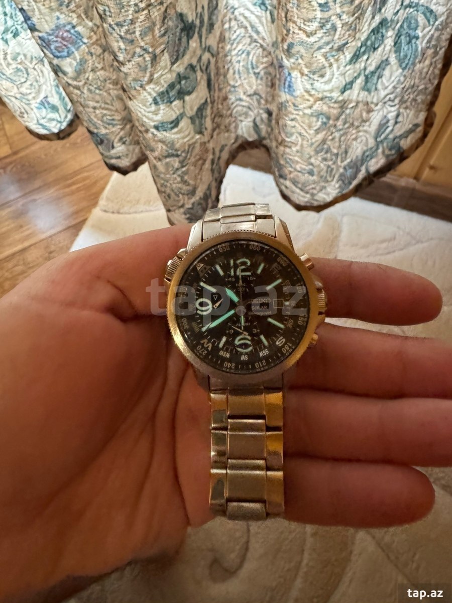Qol saatı Seiko Solar Chronograph (4)