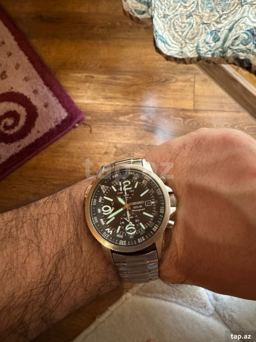 Qol saatı Seiko Solar Chronograph (5)