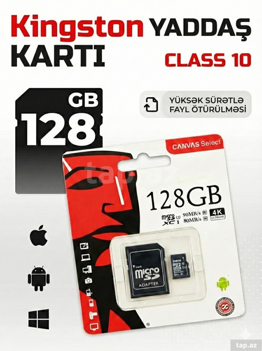 Kingston 128GB Orijinal Micro SD Kart