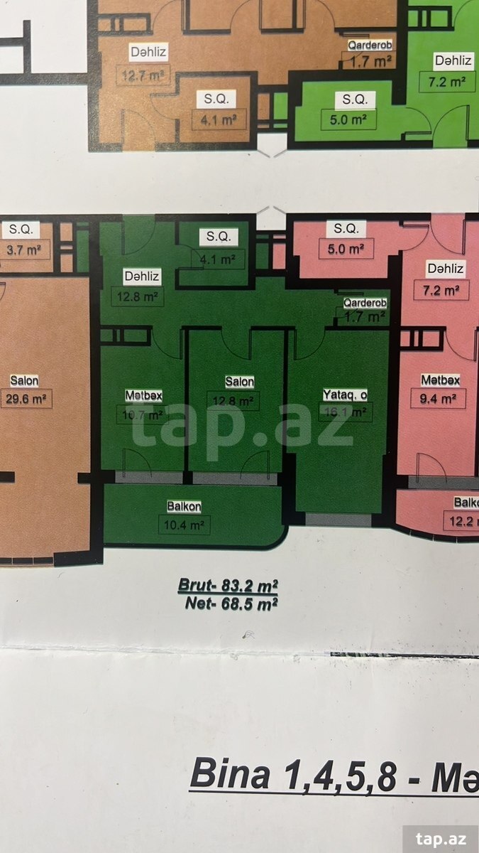 2-otaqlı yeni tikili, Lökbatan qəs., 83 m² (5)