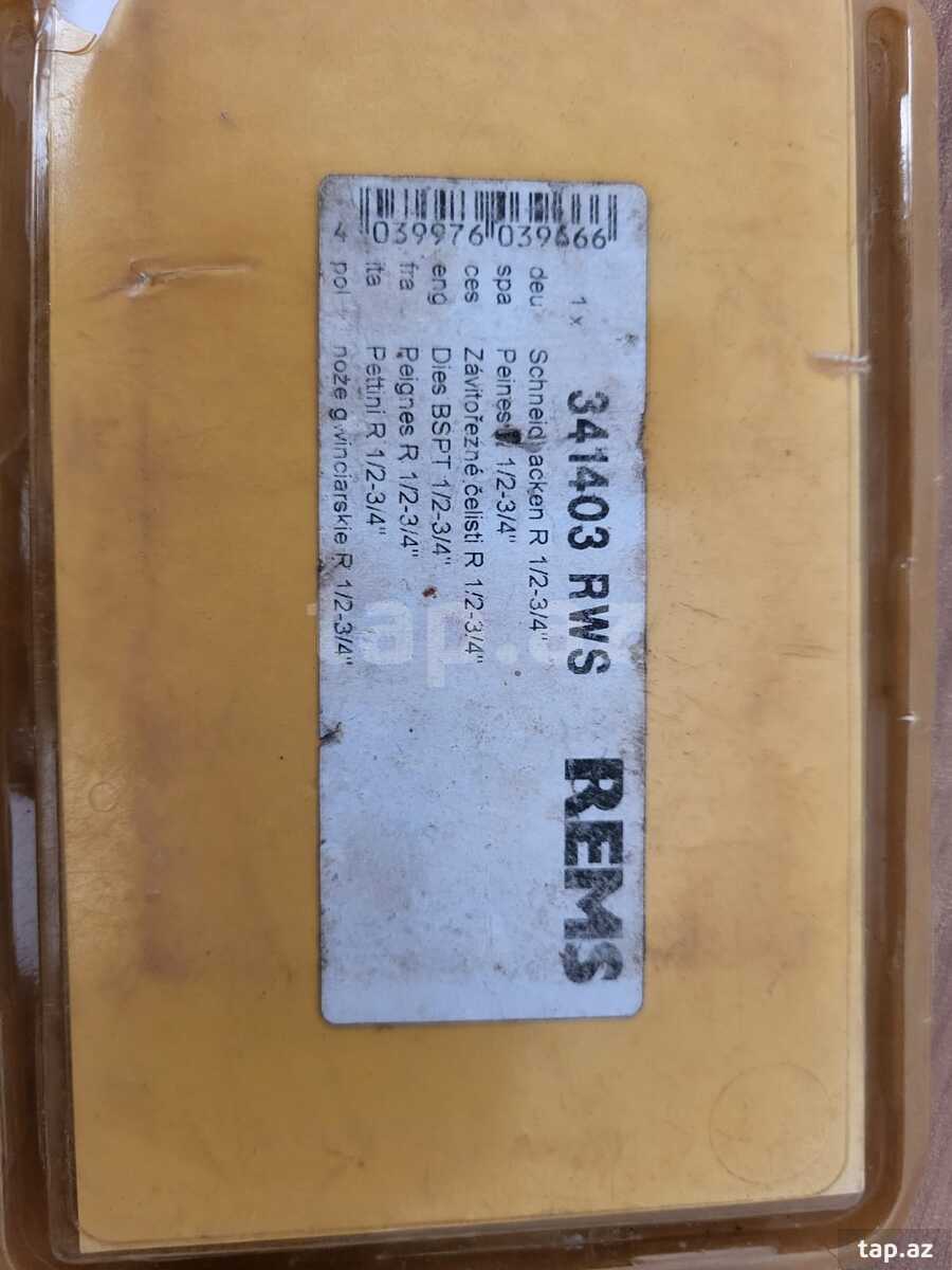 Yiv rezba açma başlıqları REMS və VİRAX (4)