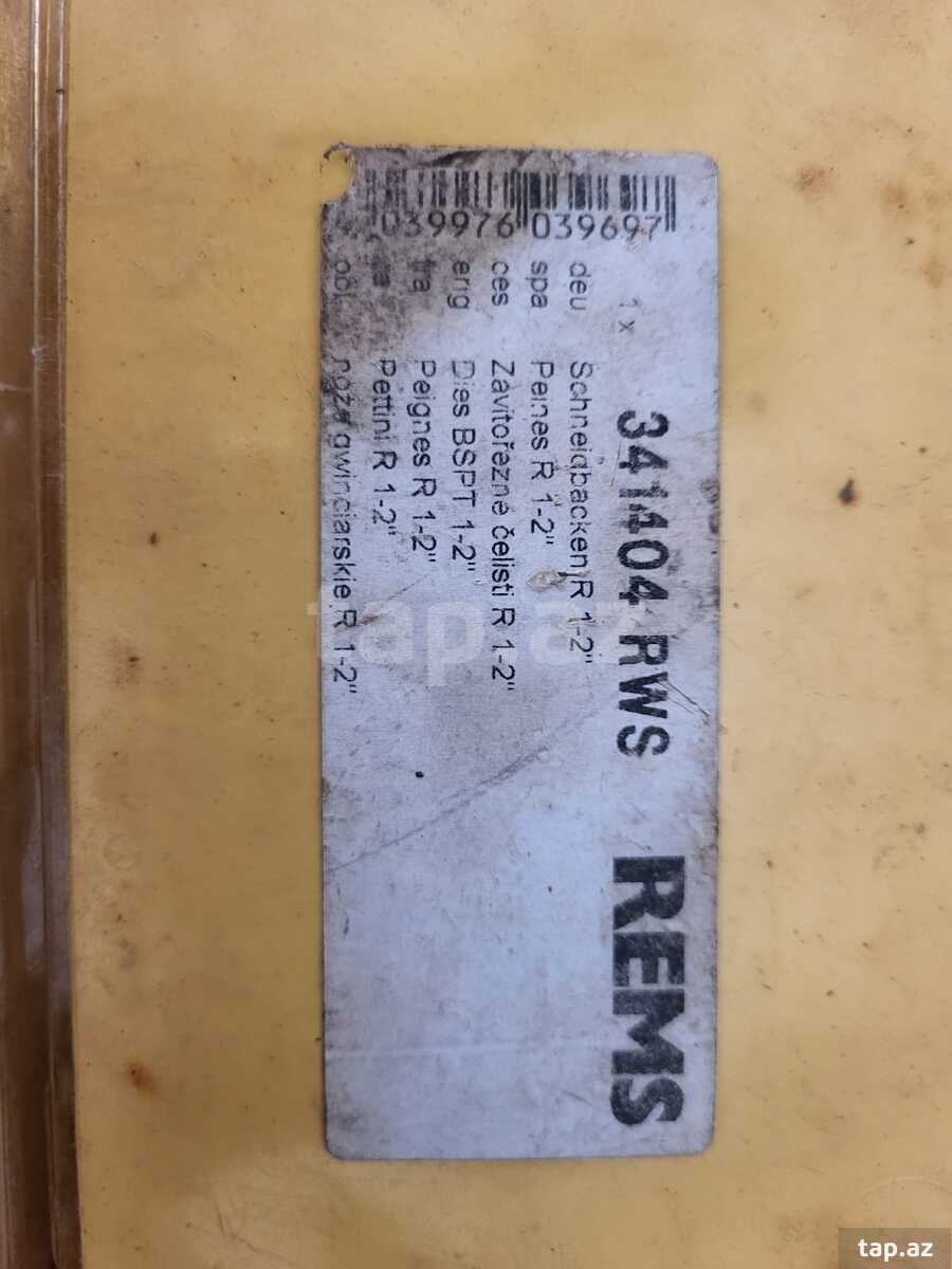 Yiv rezba açma başlıqları REMS və VİRAX (5)