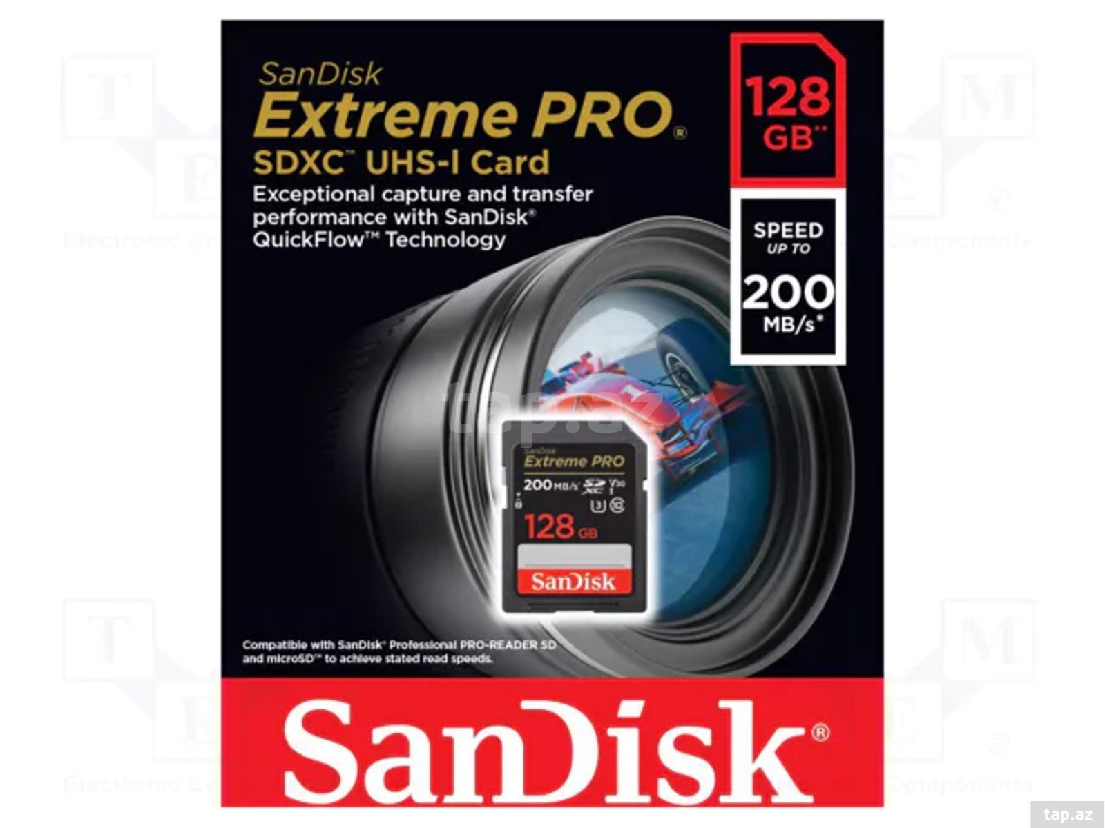 SD kart "SanDisk 128GB Extreme PRO SDXC UHS-I Card"