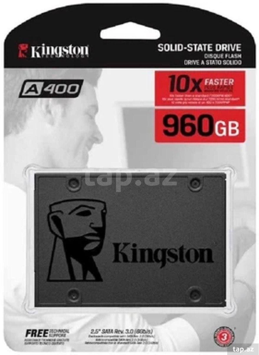 SSD Yığıcı Kingston A400 960GB SATA3 2.5 (SA400S37/960G)