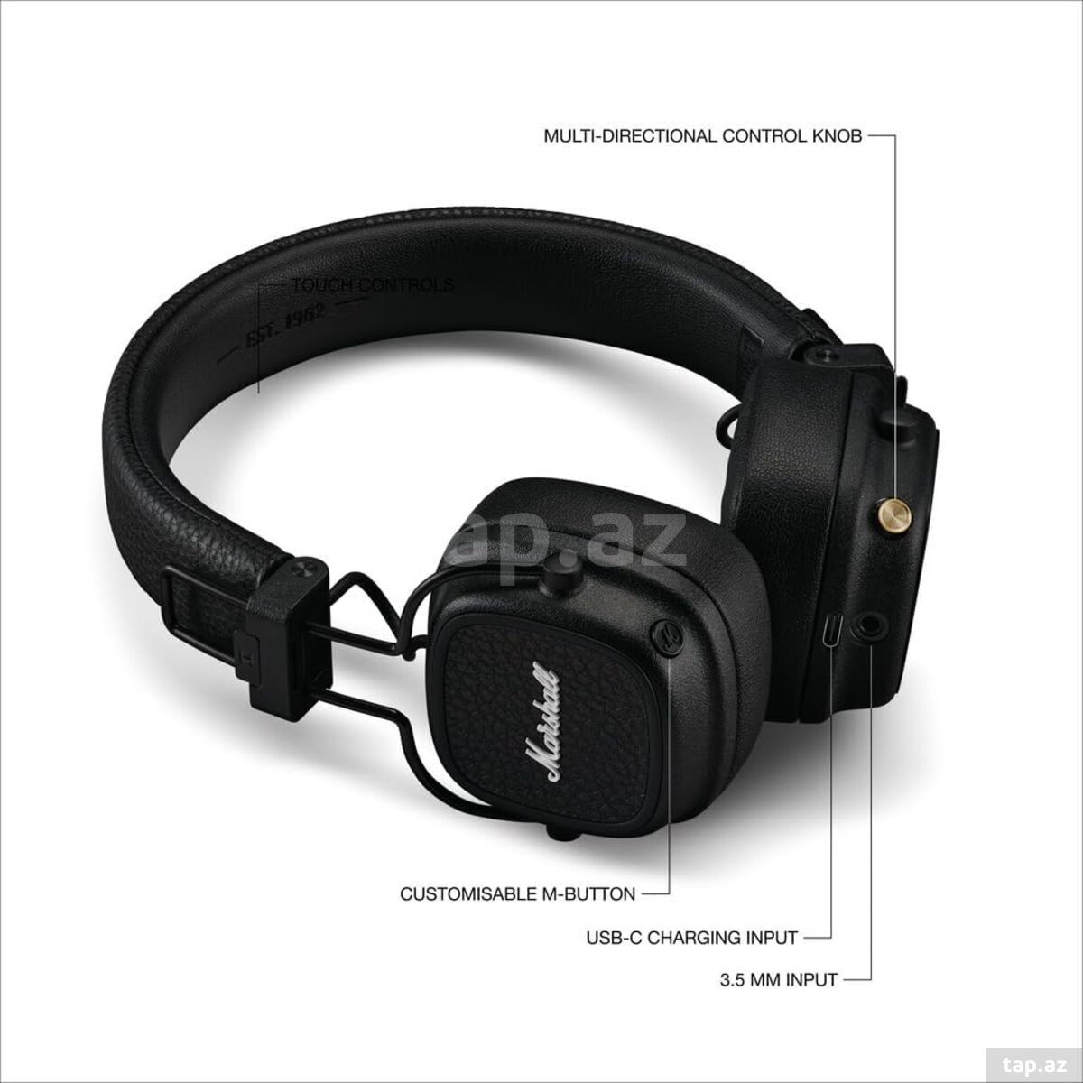 "Marshall Major 5" Bluetooth qulaqlıqları (10)