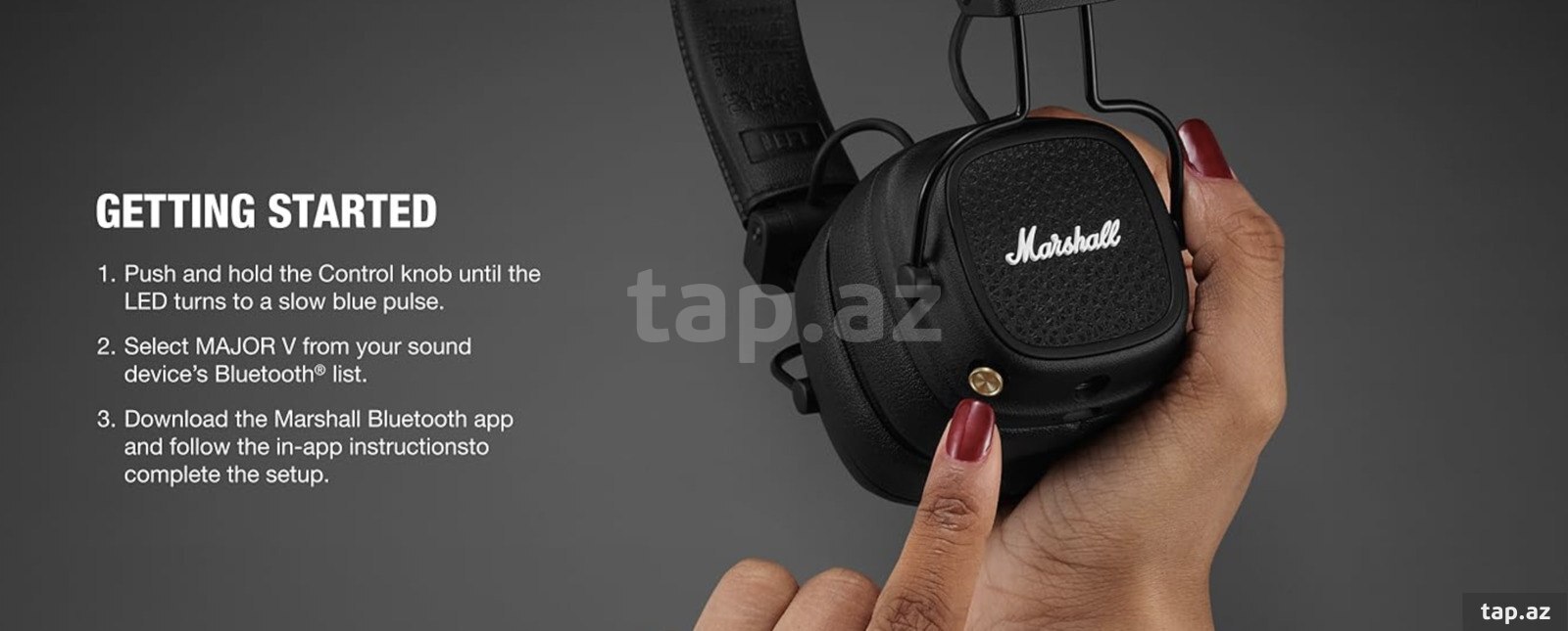 "Marshall Major 5" Bluetooth qulaqlıqları (16)