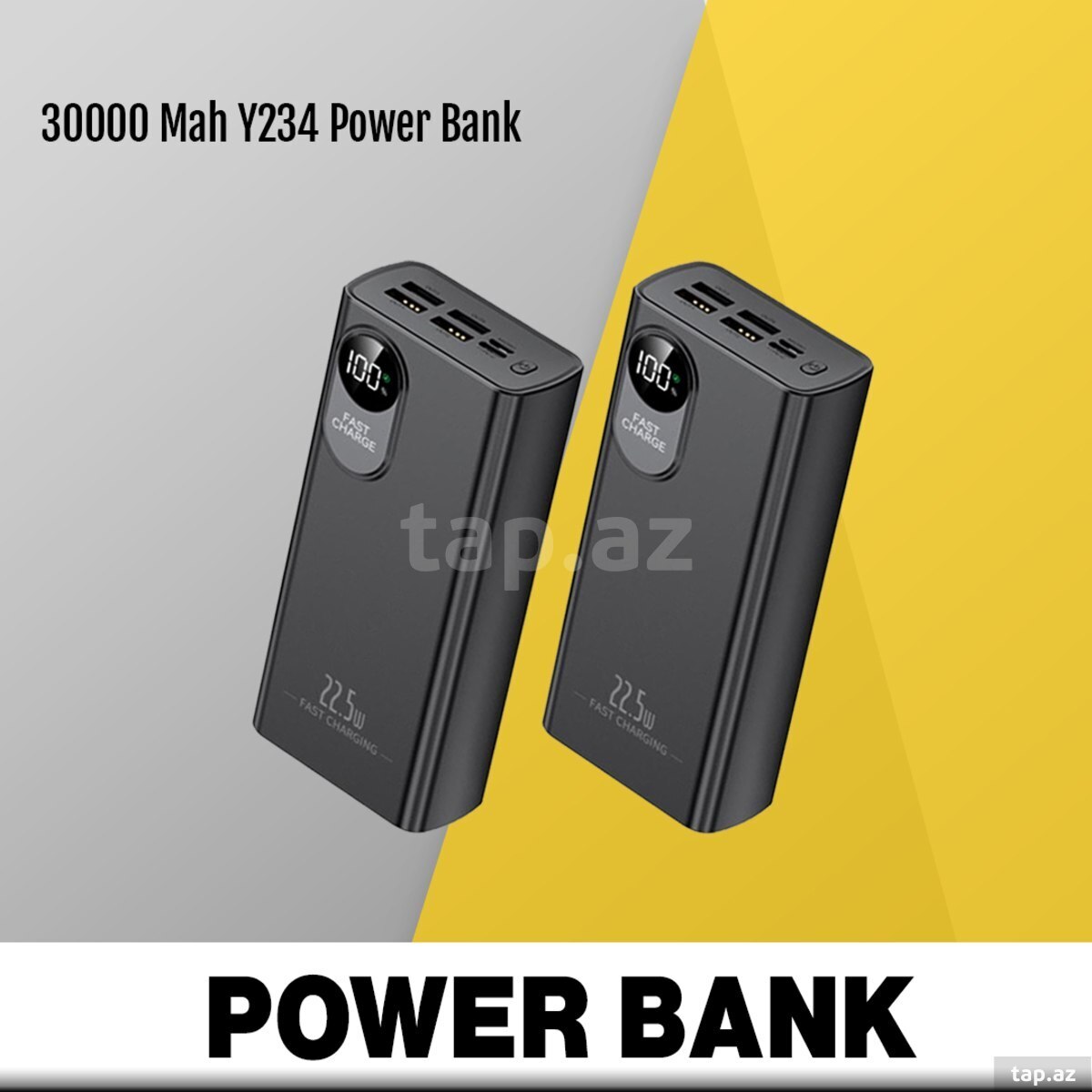 Powerbank 30000 mAh "Y234 Fast Charge"