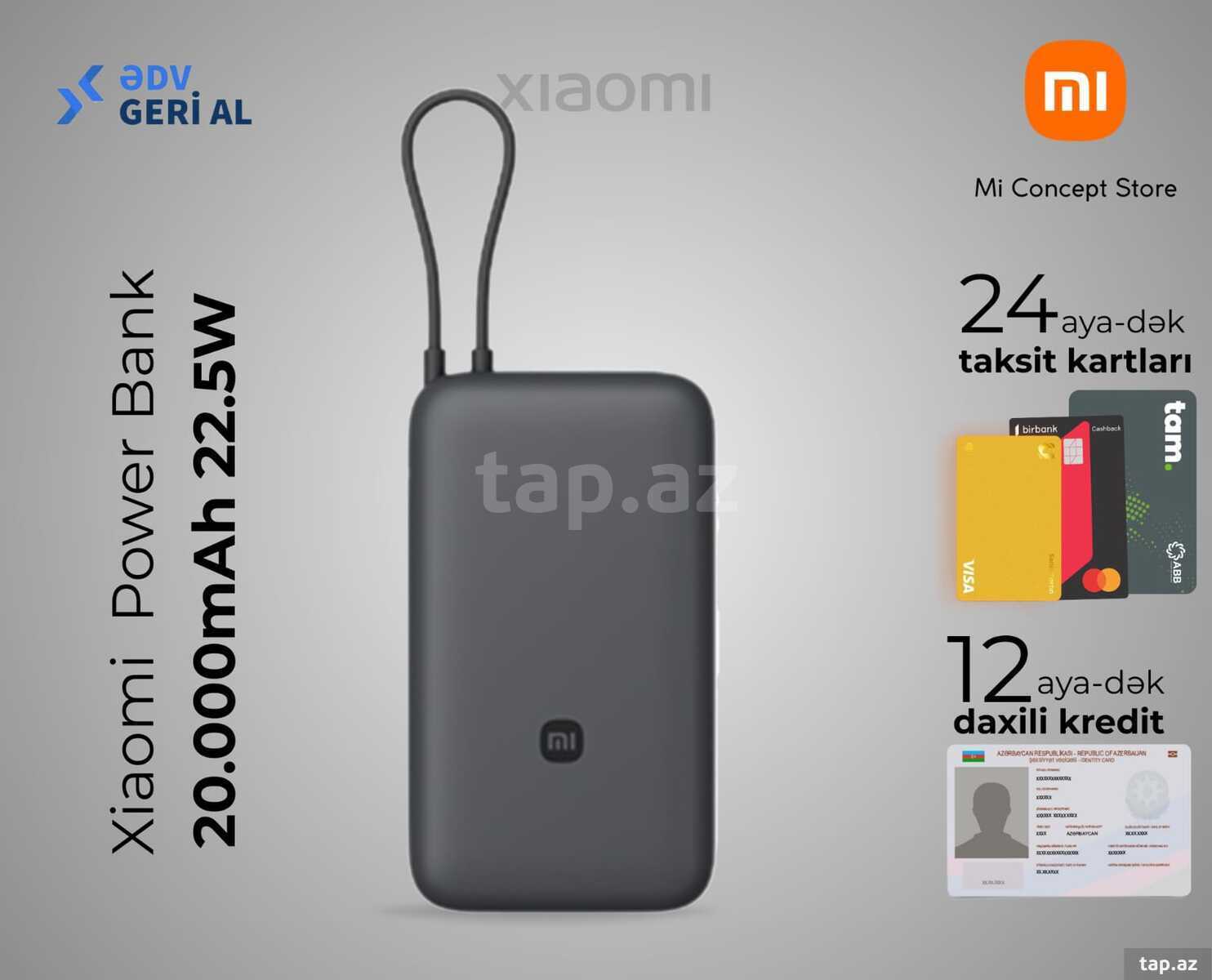 Power bank "Xiaomi 20000mah Integrated"