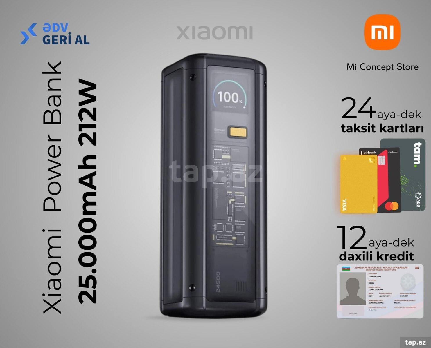 Power Bank "Xiaomi Power Bank 25.000mAh 212W"