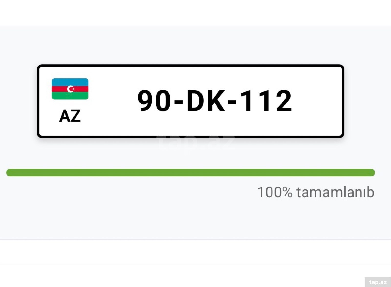 Avtomobil qeydiyyat nişanı - 90-DK-112