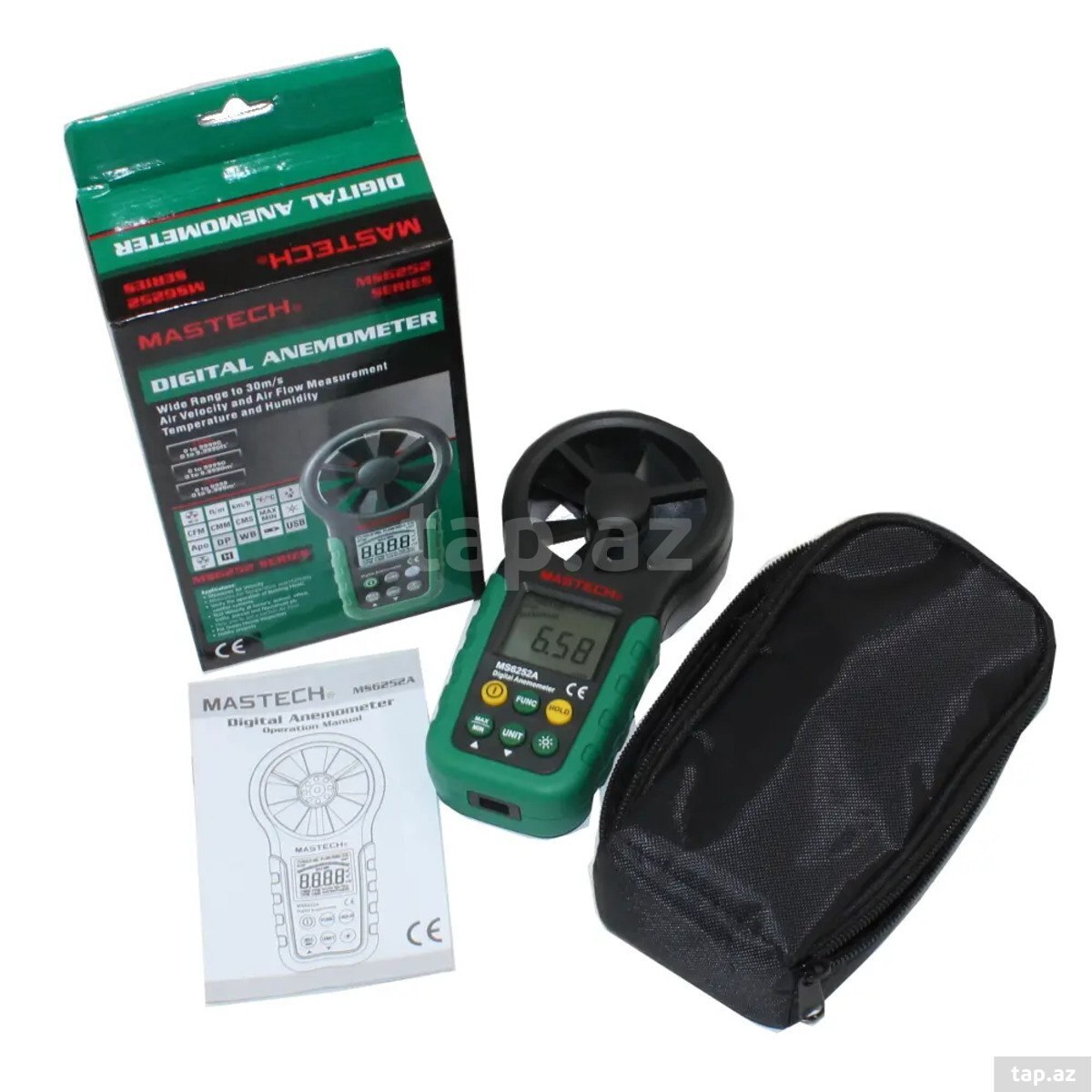 Külək hava axını və temperatur ölçən Anemometr Mastech MS6252A