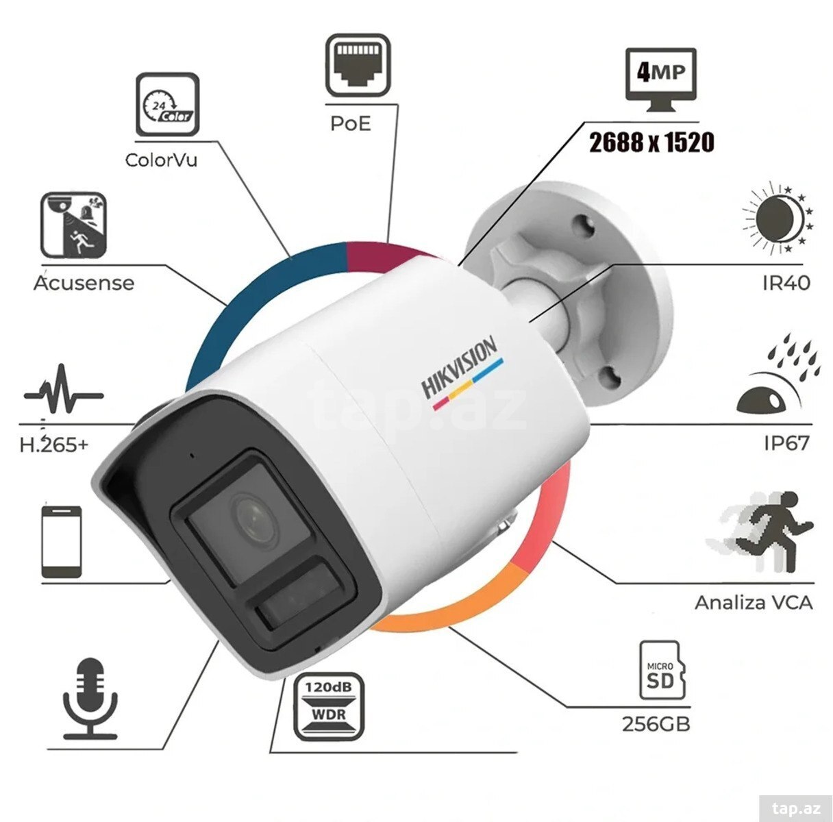 Hikvision 4mp outdoor Ip Camera(DS-2CD1047G2H-LIU)