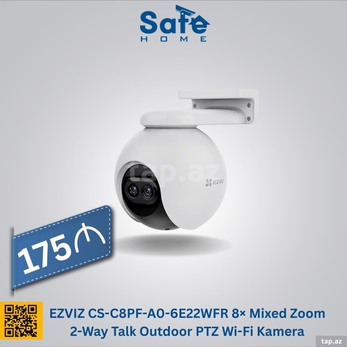 EZVIZ CS-C8PF-A0-6E22WFR 8× Mixed Zoom 2-Way Talk Outdoor PTZ Wi-Fi Kamera
