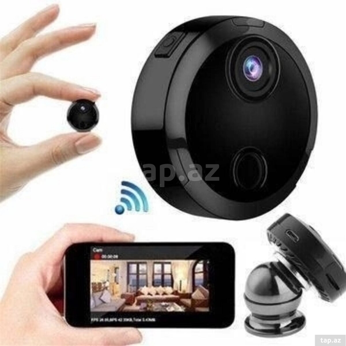 Wi-Fi mini simsiz batareyalı kamera