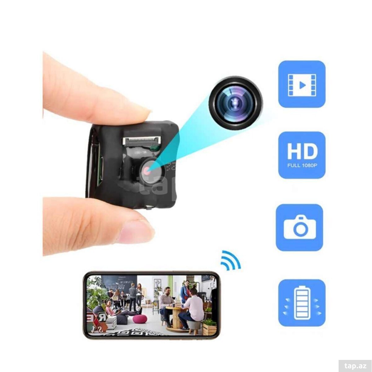 Wifi mini batareyalı kamera