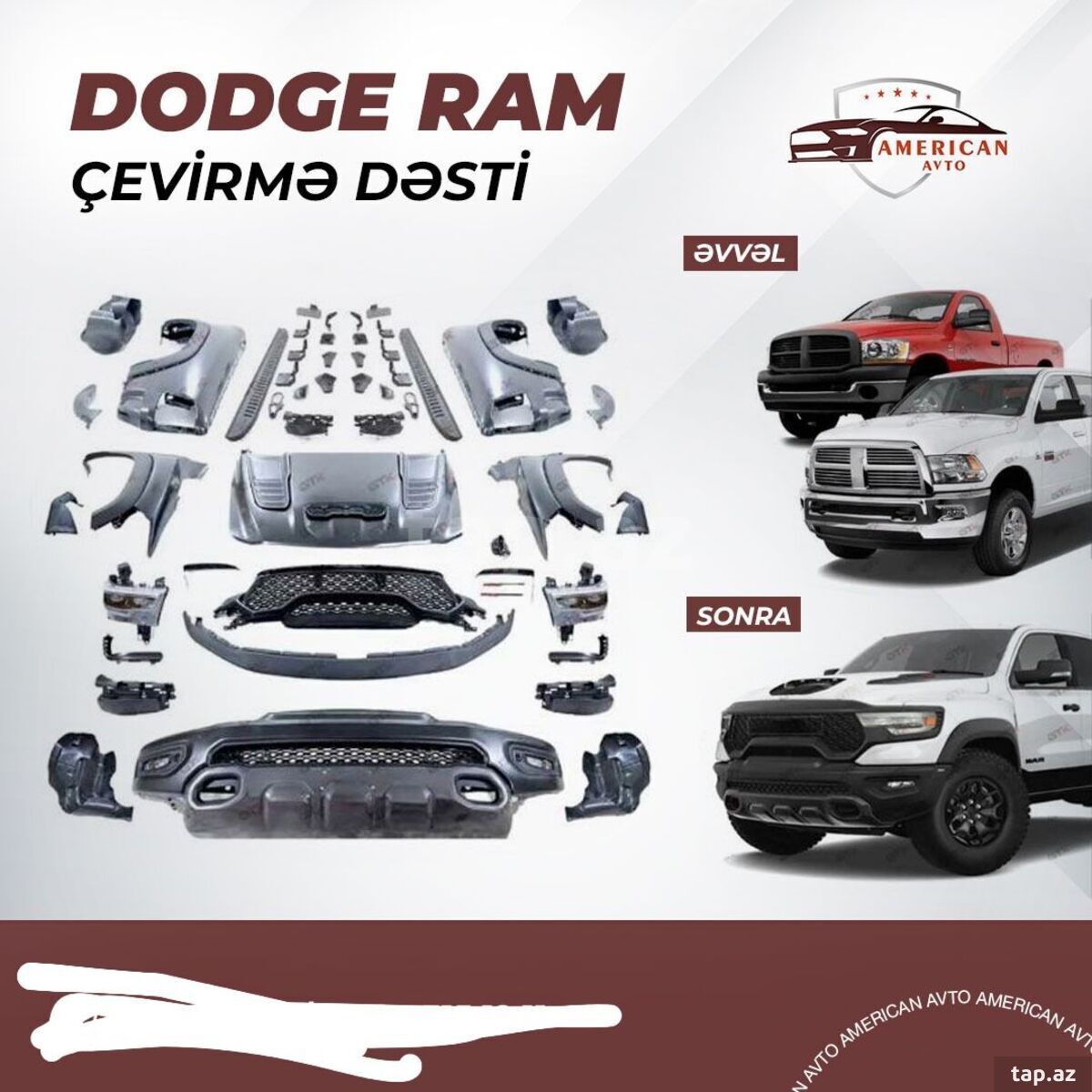 Dodge ram çevirmə dəsti
