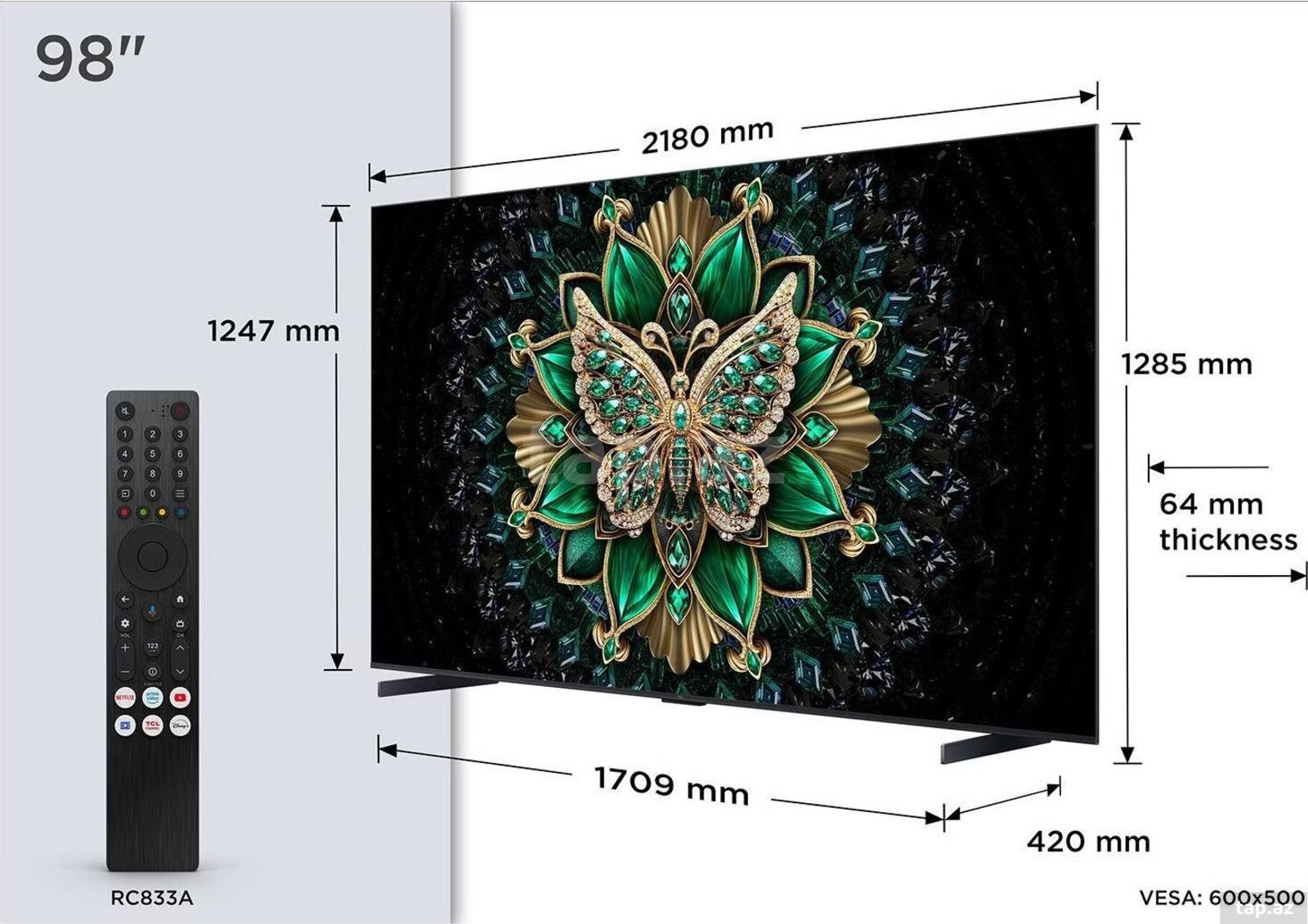Televizor TCL QD-MiniLED 98C6K- 248 SM  (4)