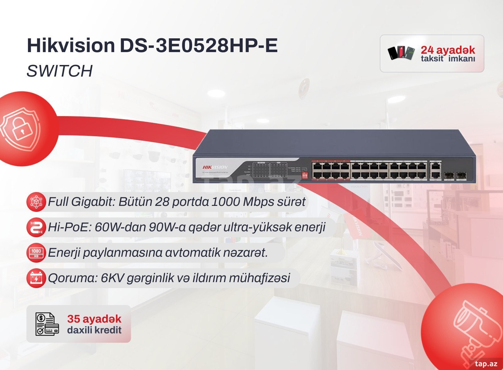 24 Port Gigabit Hi-PoE Switch