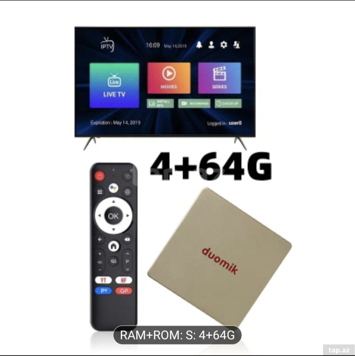 Android 14.0 TV səs nəzarətli pult, 4K çözünürlük