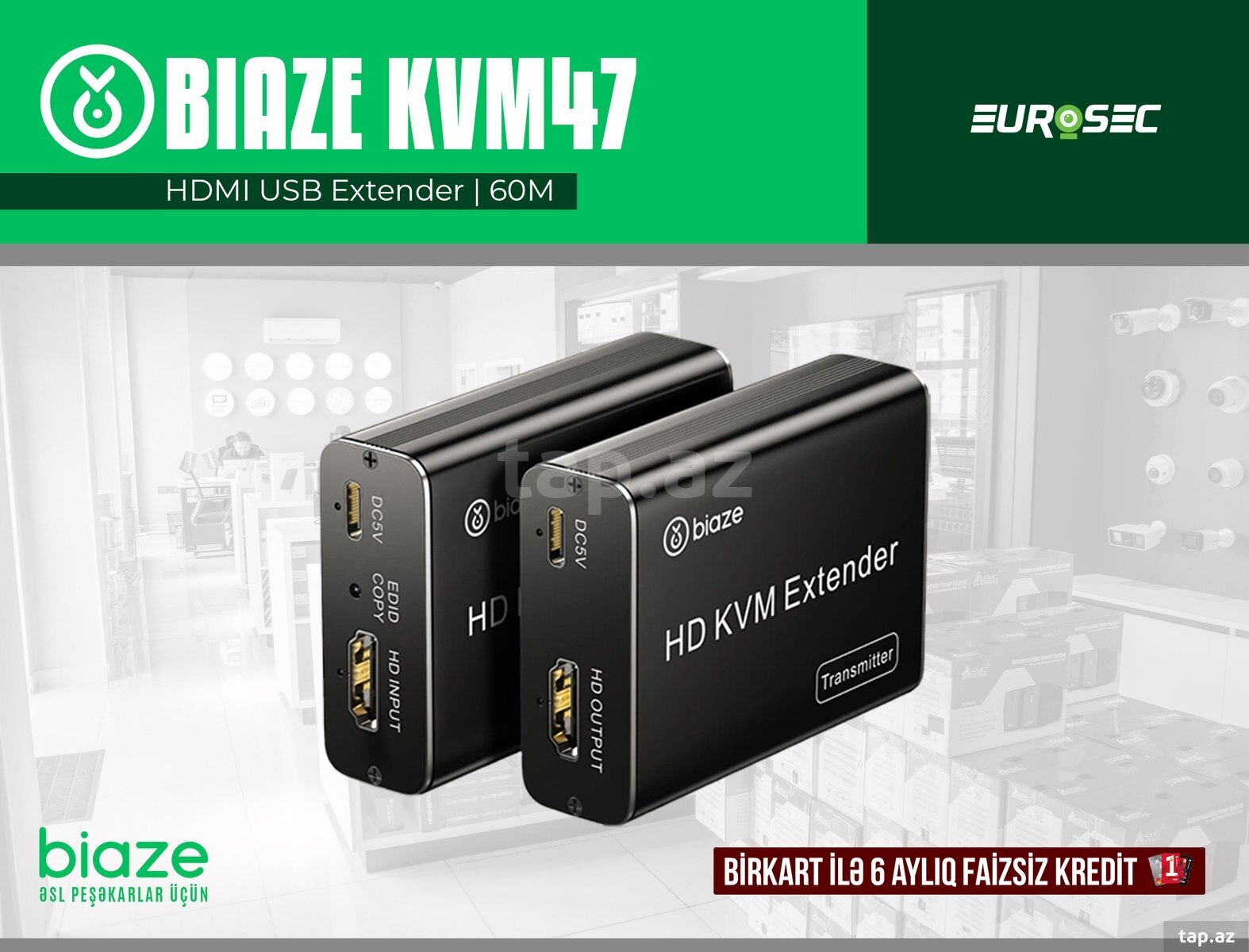 BIAZE Extender USB 60M "KVM47"
