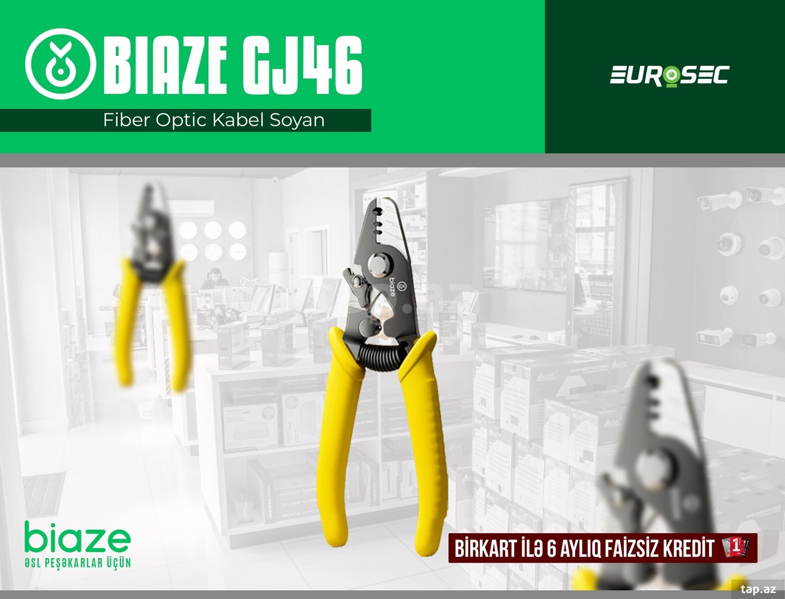 BIAZE Fiber soyucu kəlbətin "GJ46 - Fiber Optic Miller Pliers Upgrad"ed Triple