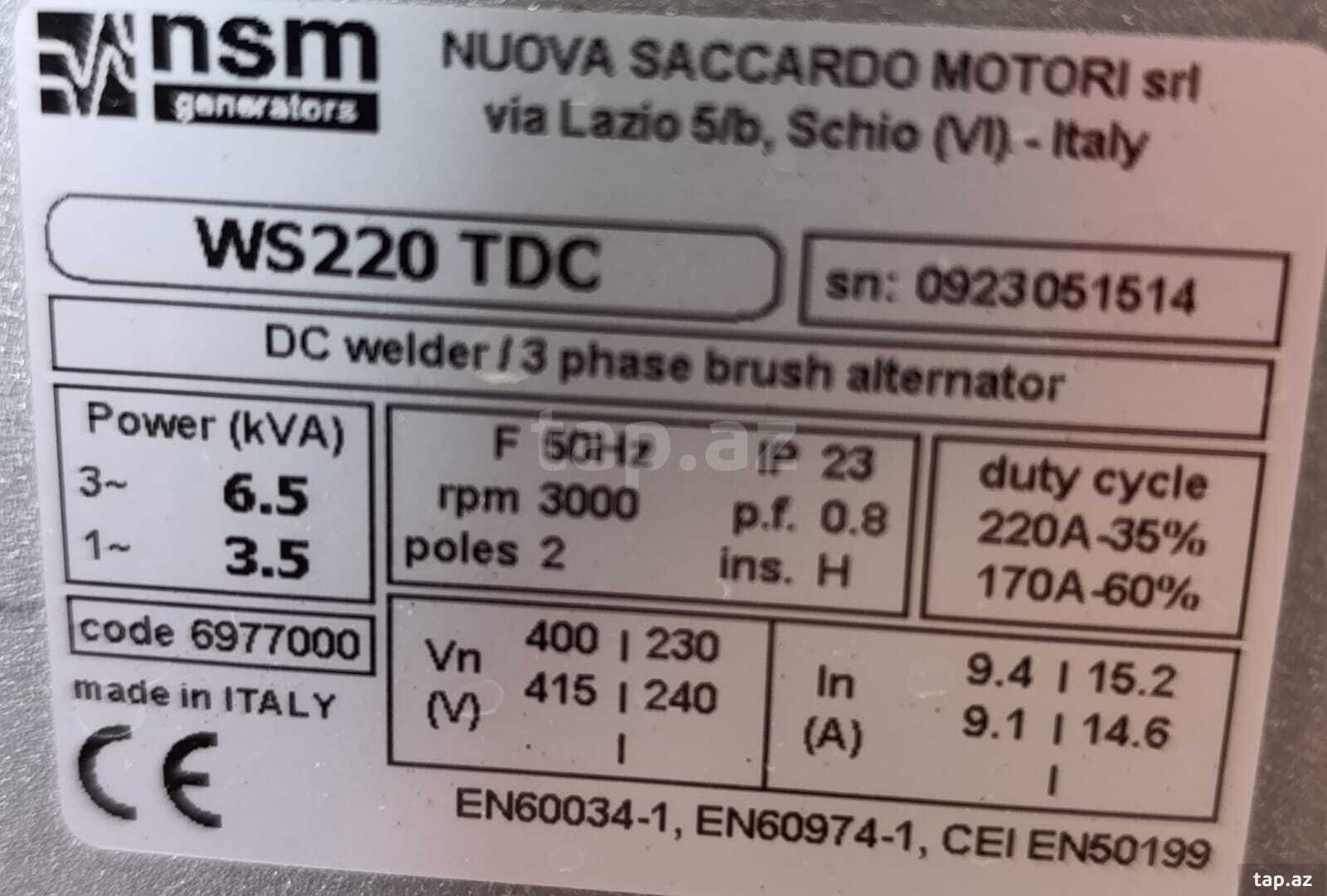 Honda mühərrikli qaynaq generatoru – Antor HW 220 (6.5 kVA / 220A) (3)