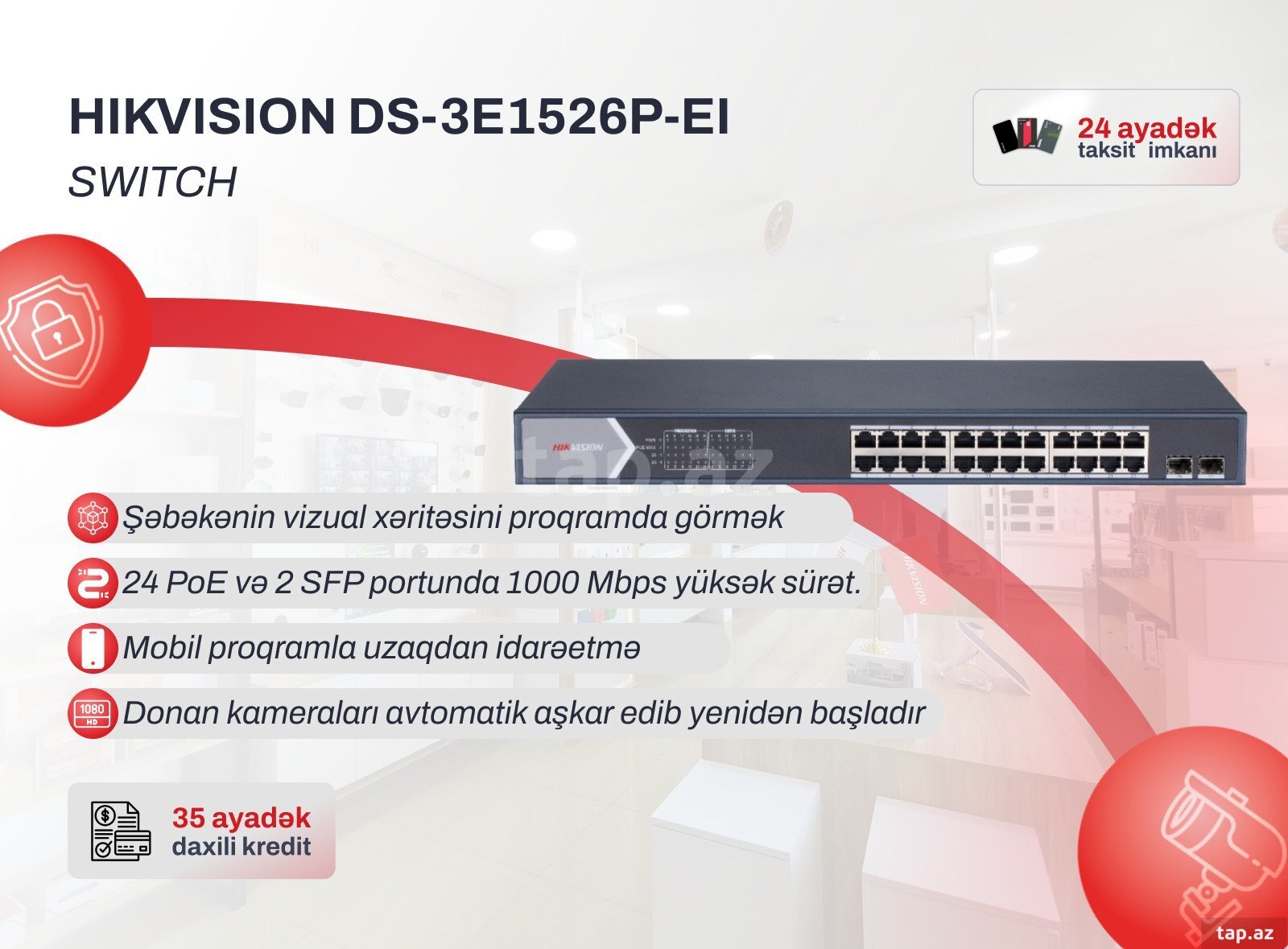 24 Port Gigabit Smart PoE Switch