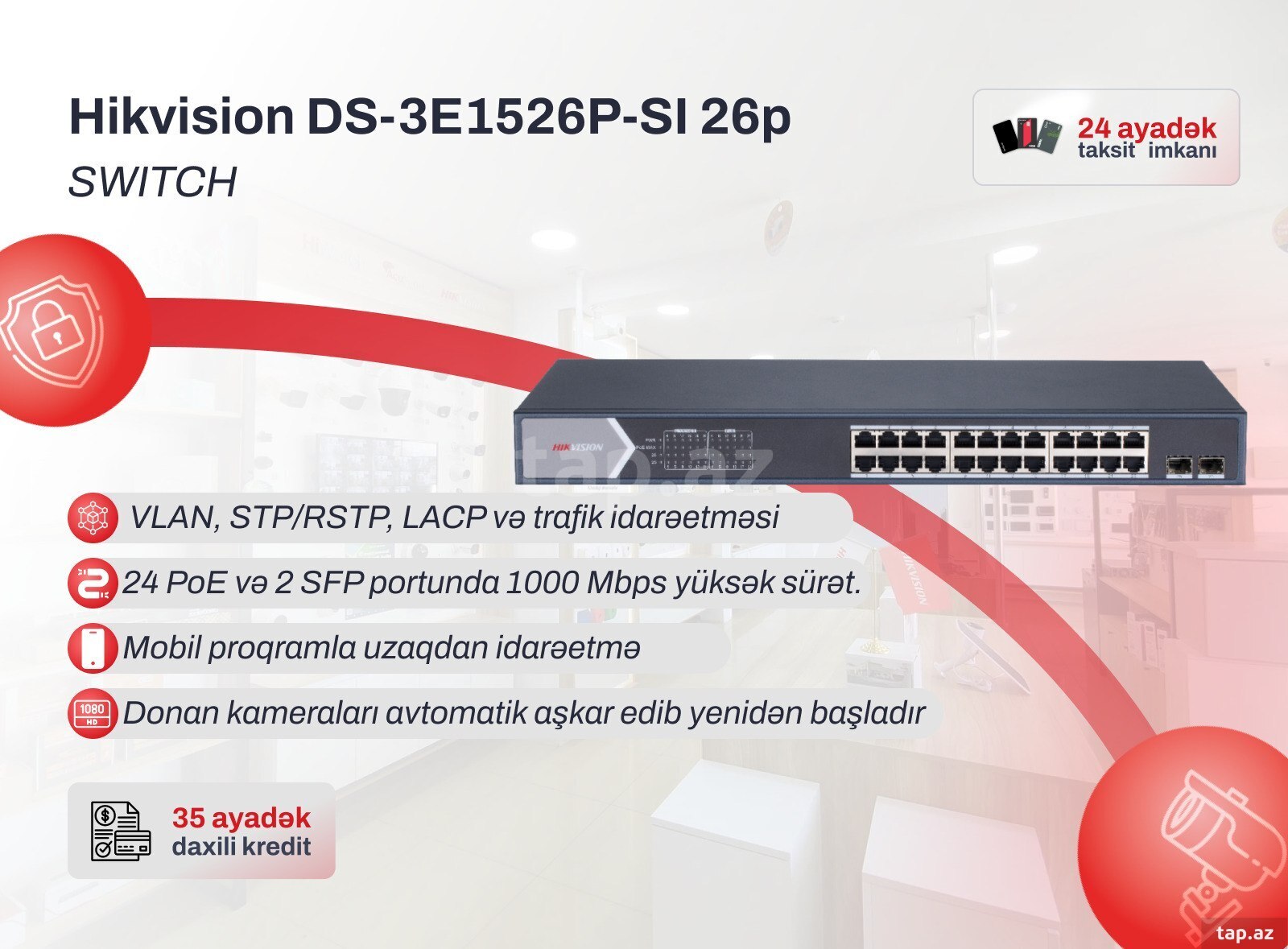 24 Port Gigabit Smart PoE Switch
